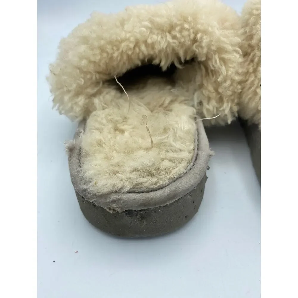 UGG Kids Dazzle Sequin Silver Sparkle Slippers Little Kid size 2